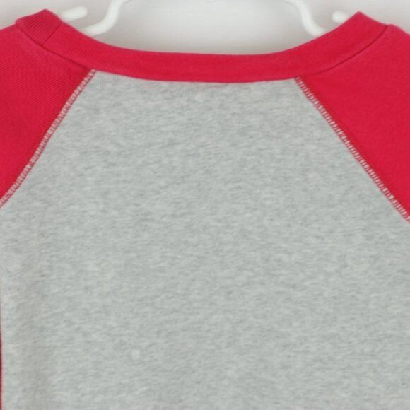 American Girl Girls Size 8 Gray Red Reindeer Graphic Long Sleeve Pajama Top - Picture 4 of 8